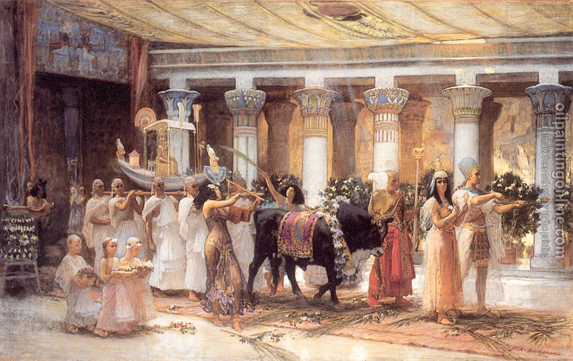 Frederick Arthur Bridgman - The Procession of the Sacred Bull Anubis